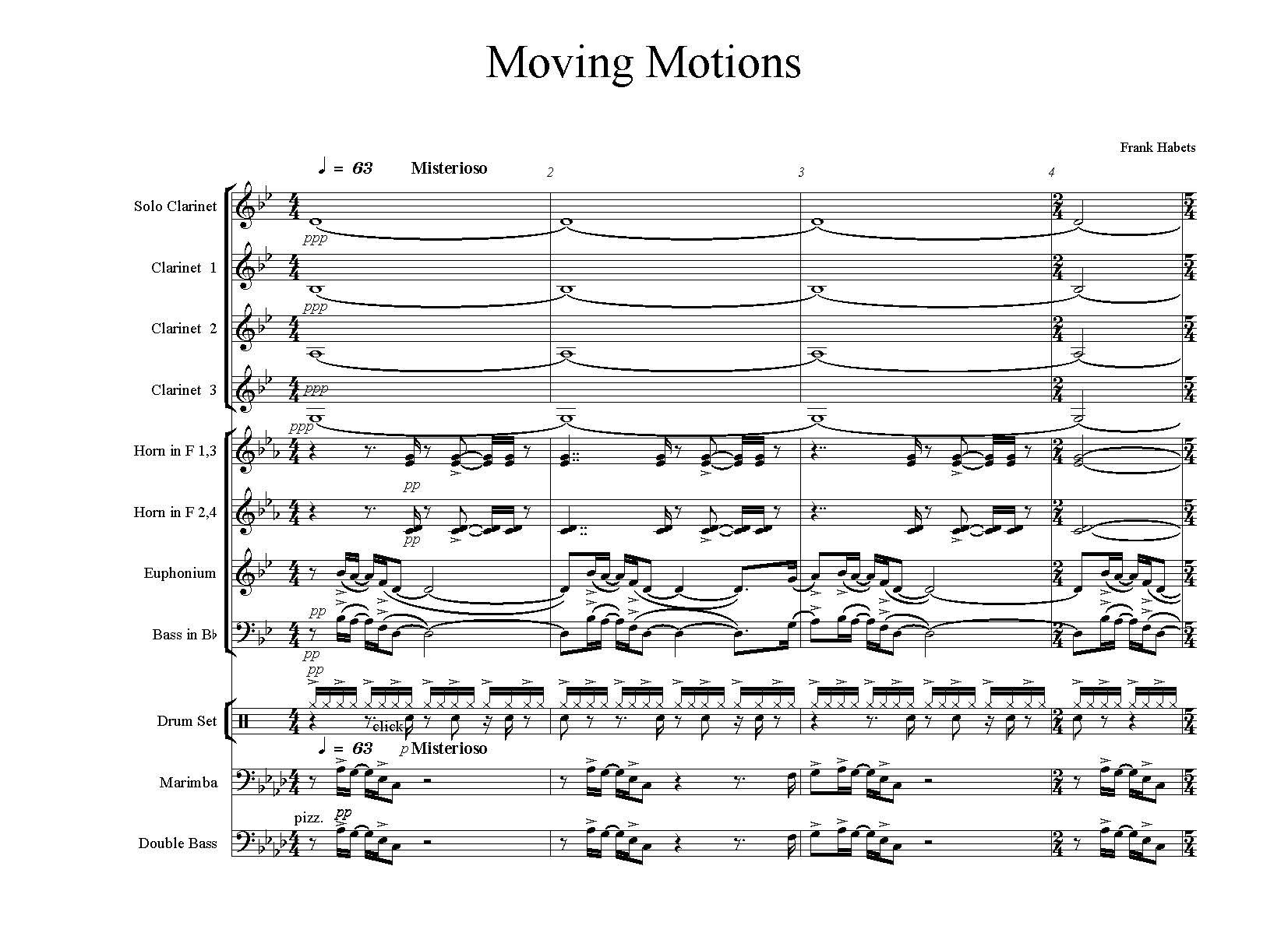 Moving Motions(complete) - afzonderlijke partijen